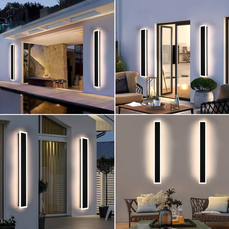 2-Pack 48" RGB Smart Outdoor Wall Lights