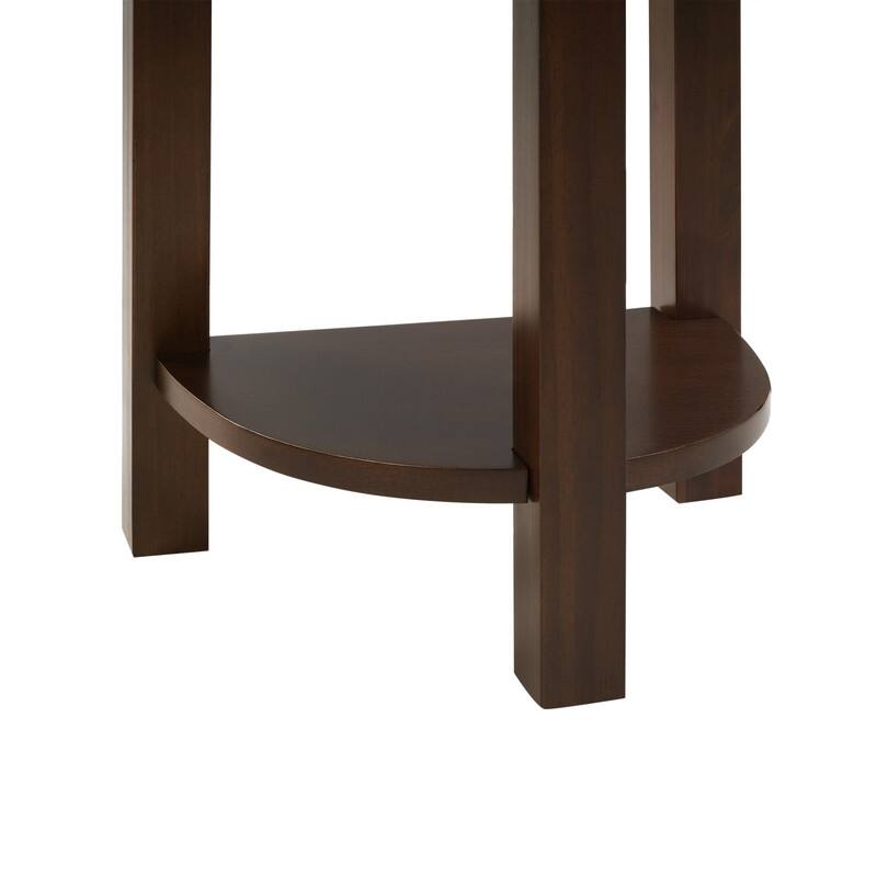 4-Piece Counter Height Dining Set, Solid Wood Kitchen Table with 3 Padded Stools