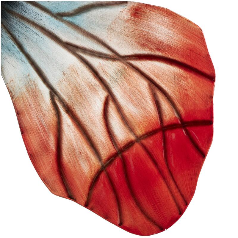 Metal Butterfly Indoor Outdoor Home Wall Decor - Red - Roche River Decor
