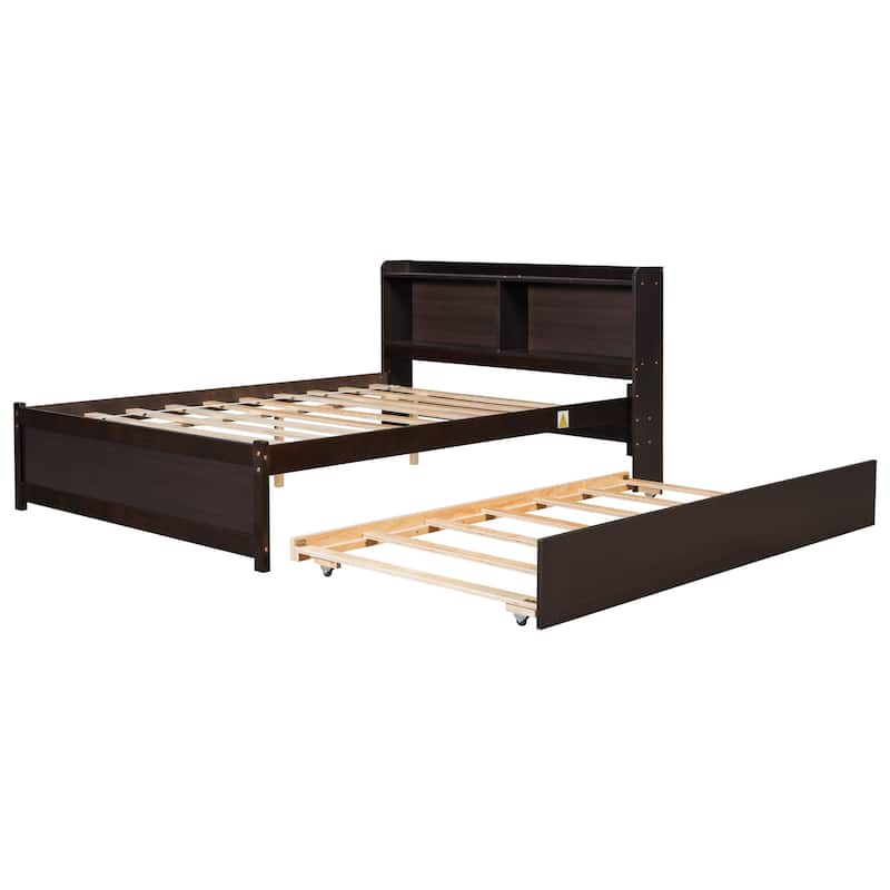 Full Bed with Trundle,Bookcase