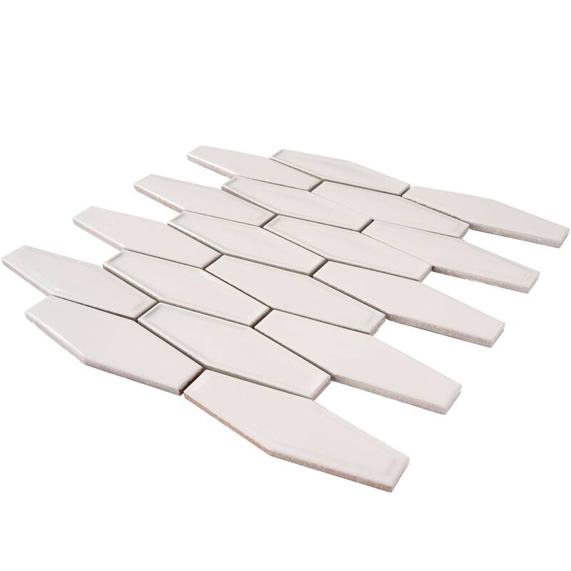 Honeycomb 1.5" x 4.9" Glossy Porcelain Mosaic Tile