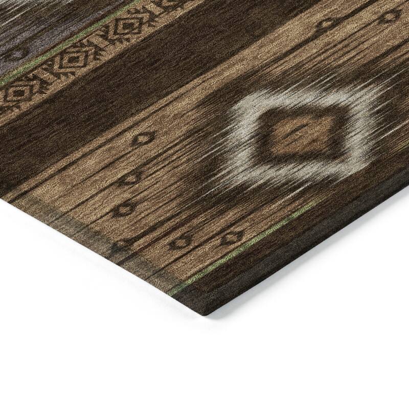 HomeRoots Tribal Transitional Rectangle Outdoor Rug