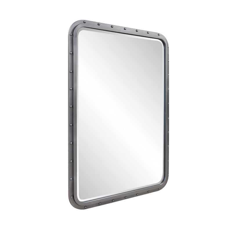 Allan Andrews Metal Framed Industrial Mirror with Rivet Details