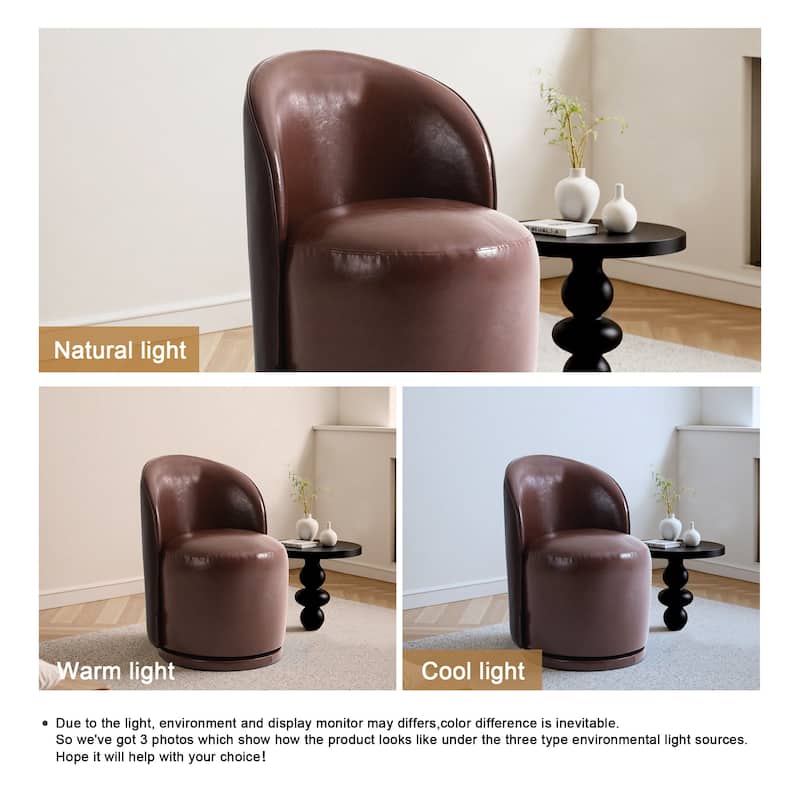UIXE Modern Upholstered Swivel Armless Side Dining Chairs