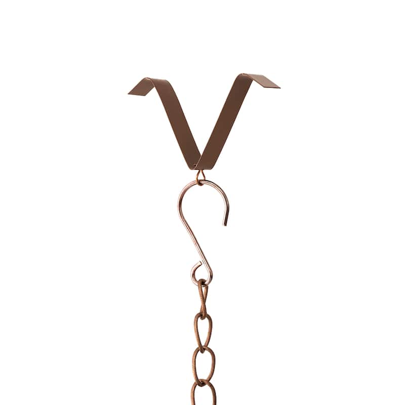 Glitzhome 8.5ft Faux Copper Lotus Shaped Rain Chain with Clip