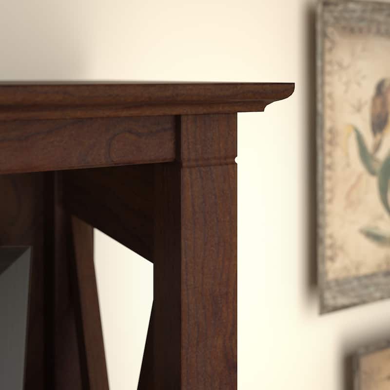 Bush Furniture Key West Tall 5 Shelf Bookcase with Adjustable Shelves