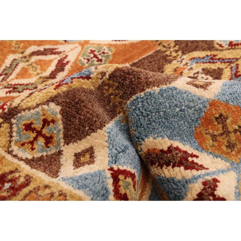 ECARPETGALLERY Hand-knotted Finest Agra Jaipur Multi Color Wool Rug - 2'6 x 7'11
