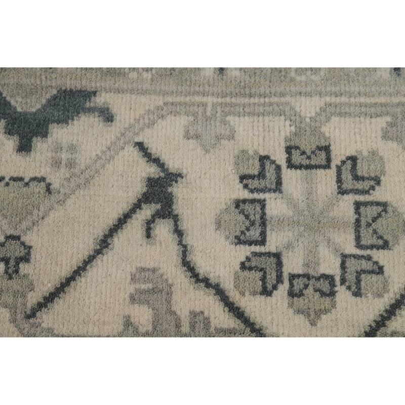 Blue Oushak Indian Area Rug Handmade Wool Carpet - 7'11" x 10'0"