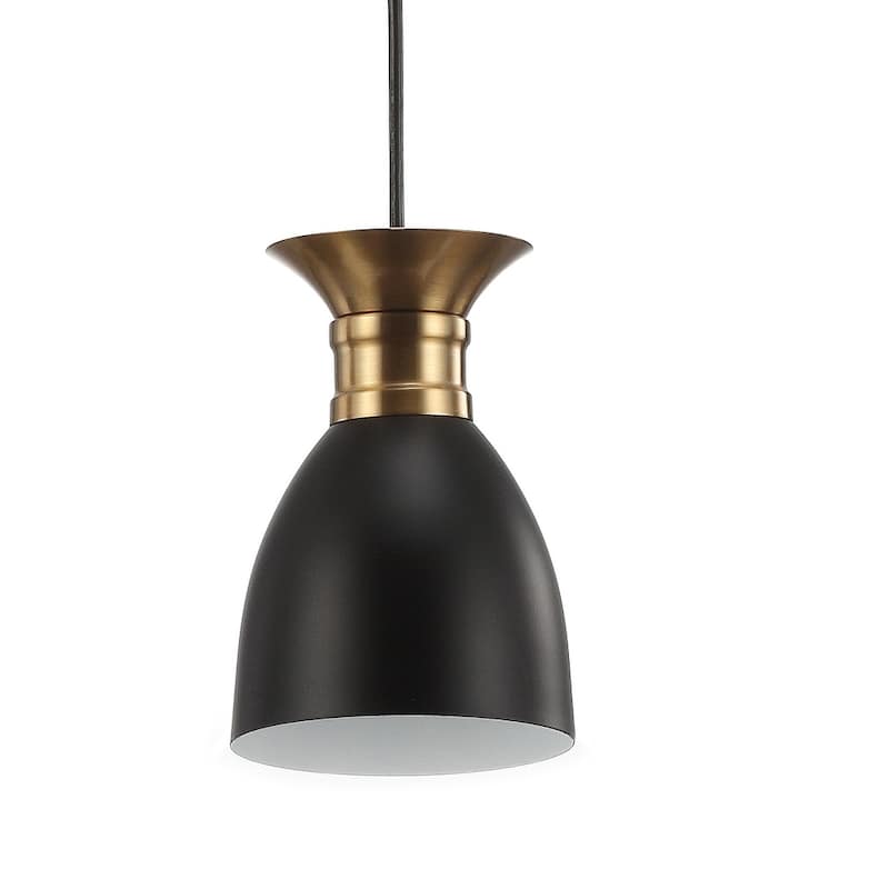 Edison Linear Metal LED Cluster Pendant, Black/Gold by JONATHAN Y