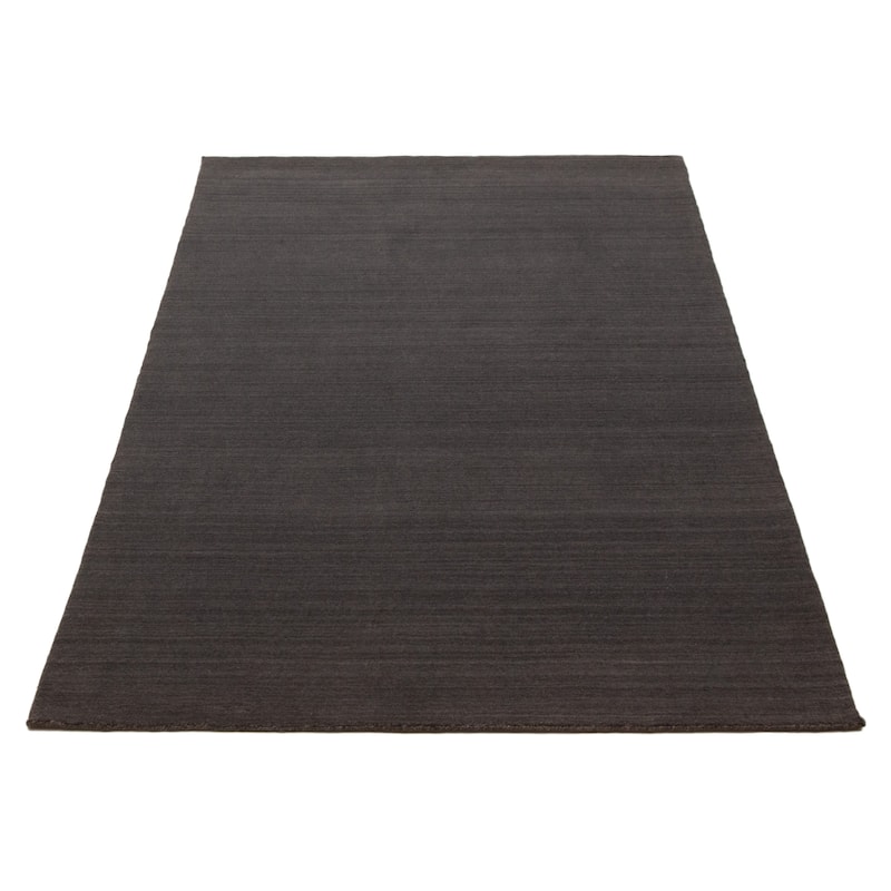 ECARPETGALLERY Hand Loomed Kashkuli Gabbeh Dark Grey Wool Rug - 5'0 x 8'2