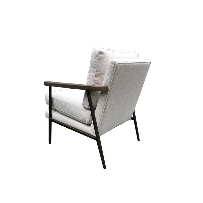 Steinbeck Oak Accent Chair, Alabaster