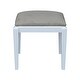 preview thumbnail 8 of 9, Solid Wood Vanity Table with Vanity Bench (Snow White Finish)