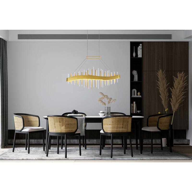 Millipede 40 in LED Satin Gold Chandelier - Satin Gold