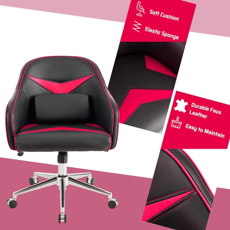 Costway Office Chair Task Desk Swivel Adjustable Height w/ Massage