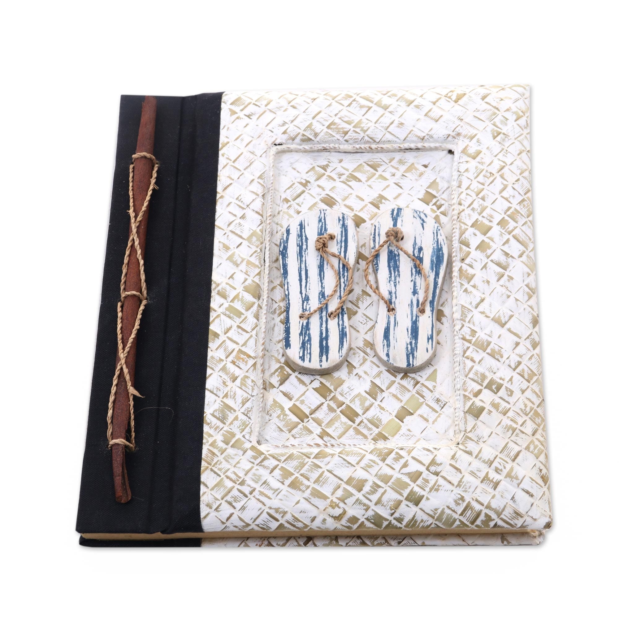 NOVICA Handmade The Path Is Blue Natural Fibers Journal