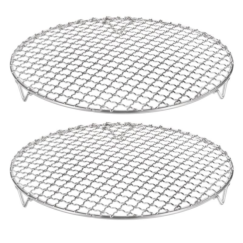 2pcs Round Cooking Rack 10.2" 201 Stainless Steel Barbecue Grill with 20mm Legs - 10.2 Inch