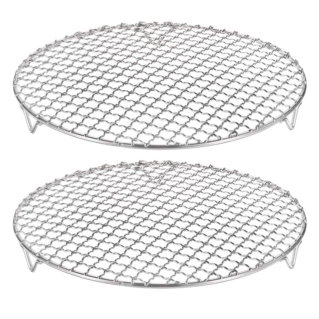 2pcs Round Cooking Rack 10.2" 201 Stainless Steel Barbecue Grill with 20mm Legs - 10.2 Inch