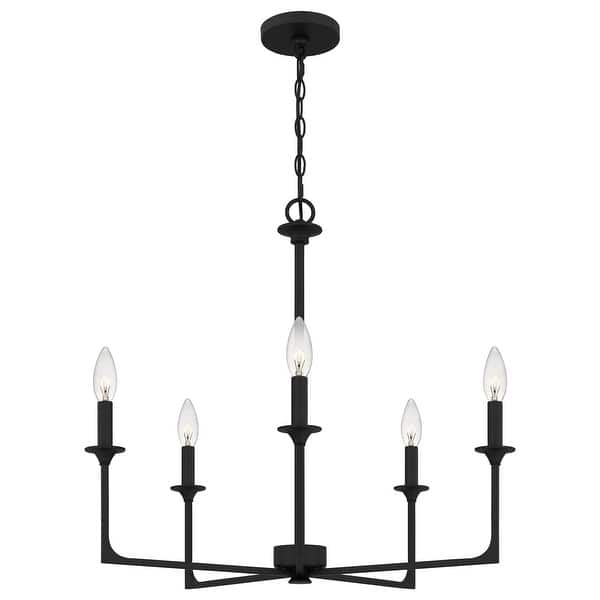 slide 2 of 9, Prescott 5-Light Matte Black Chandelier