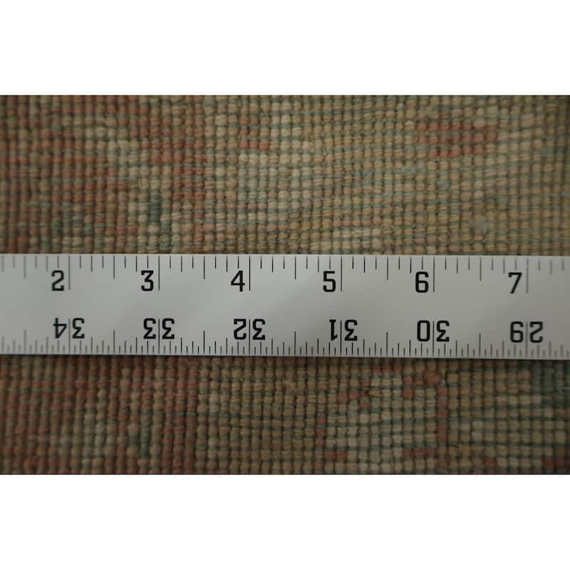 Hand Knotted Oriental 100% Wool Carpet Traditional All-Over Brown Ziegler Area Rug - 3' 9'' X 1' 11''