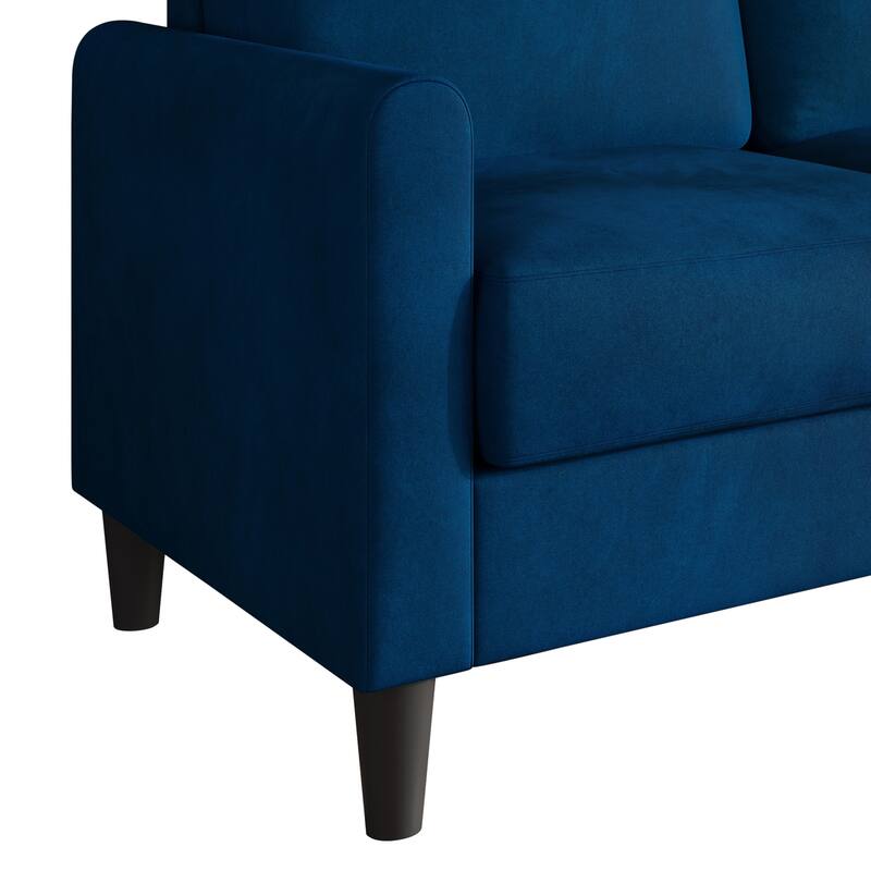 Clayfell Goliad Velvet Arm Sofa with Pocket Spring, Soft Cushions, Clean Lines Design