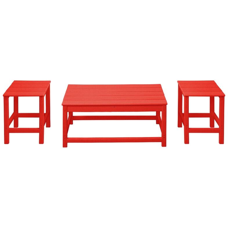 Laguna Hdpe All Weather Outdoor Patio Coffee And Side Tables (3-Piece Set)
