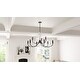 preview thumbnail 8 of 7, Cecily 9-Light Matte Black Chandelier