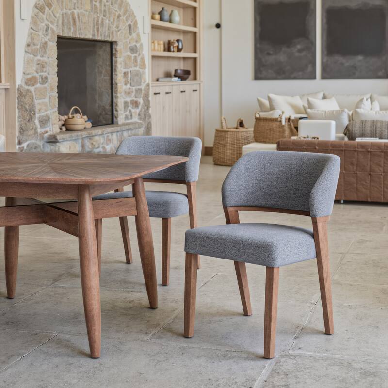 Sunobu Dining Chair Azure Gray & Walnut - Azure Gray/Walnut