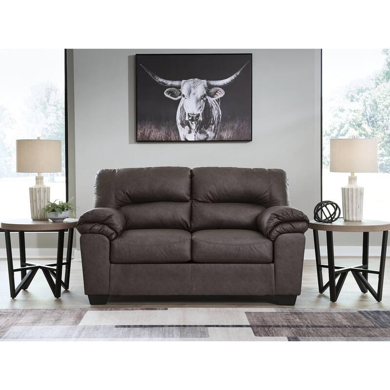Signature Design by Ashley Walker Point Loveseat - 66" W x 38" D x 38" H - Dark Brown