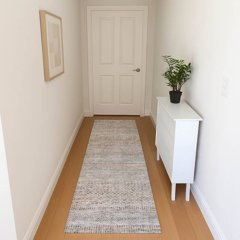 Premium Washable Super Soft Global Ombre Mayfield Rug - Linen - 2'3" x 7'6"