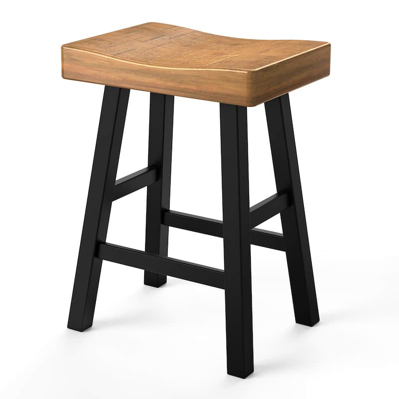 Solid Wood Modern Midnight Bar Stool Set of 2