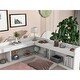 preview thumbnail 5 of 24, Modern Bed Frames with L-shaped Bookcases and Drawers