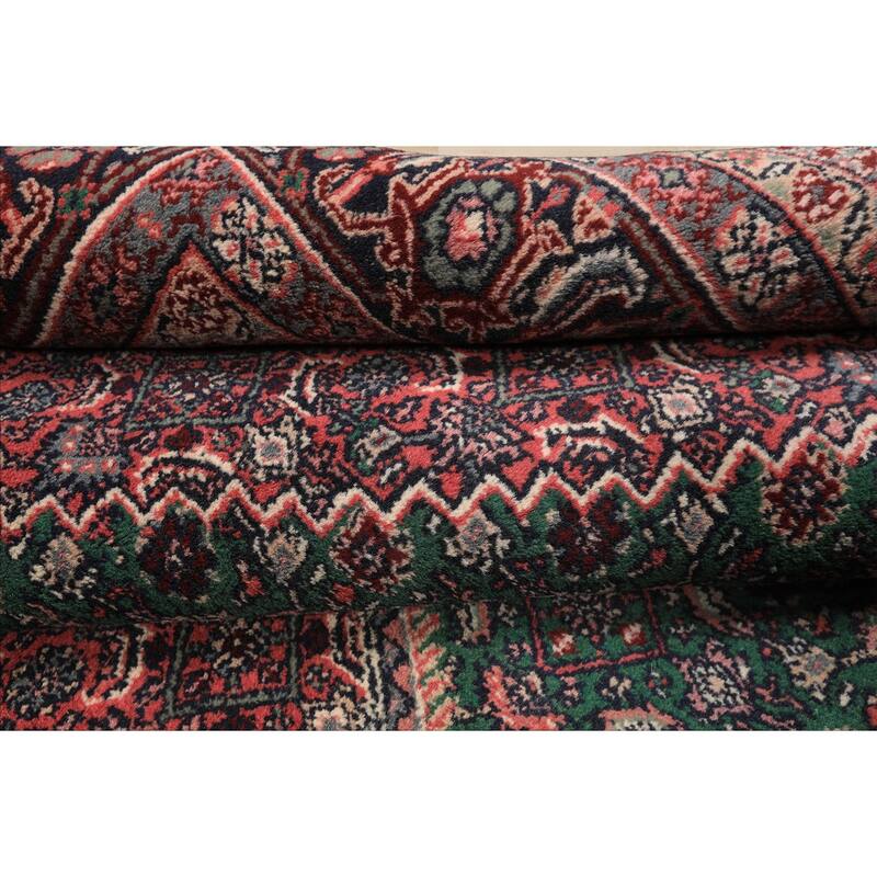 7'11''x10'10'' Hand Knotted Wool Emerald Taabriz Medallion Plush Pile Area Rug - 7' 11'' x 10' 10''