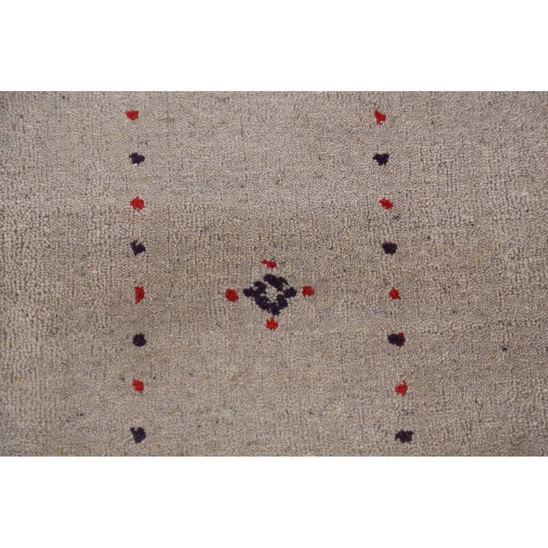 Tribal Gabbeh Oriental Rug Hand-Knotted Contemporary Wool Carpet - 5'9" x 7'8"