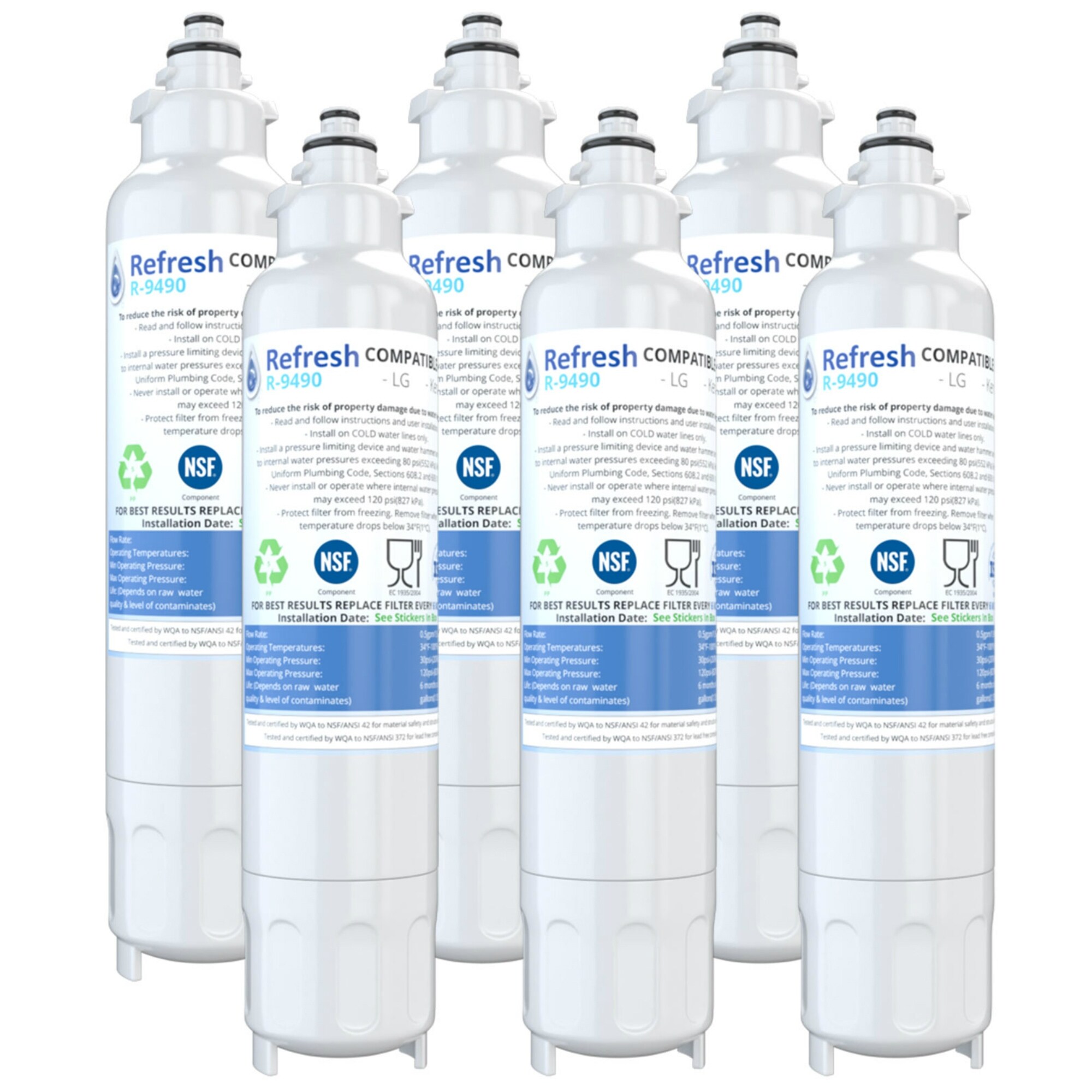Aqua Fresh Water Filter Fits LG Icee RWF3500A Refrigerators 3 Pack