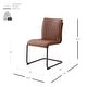 preview thumbnail 8 of 6, NPD Furniture Cooper Faux Leather Chair Rubber Gold Frame (Set of 2)