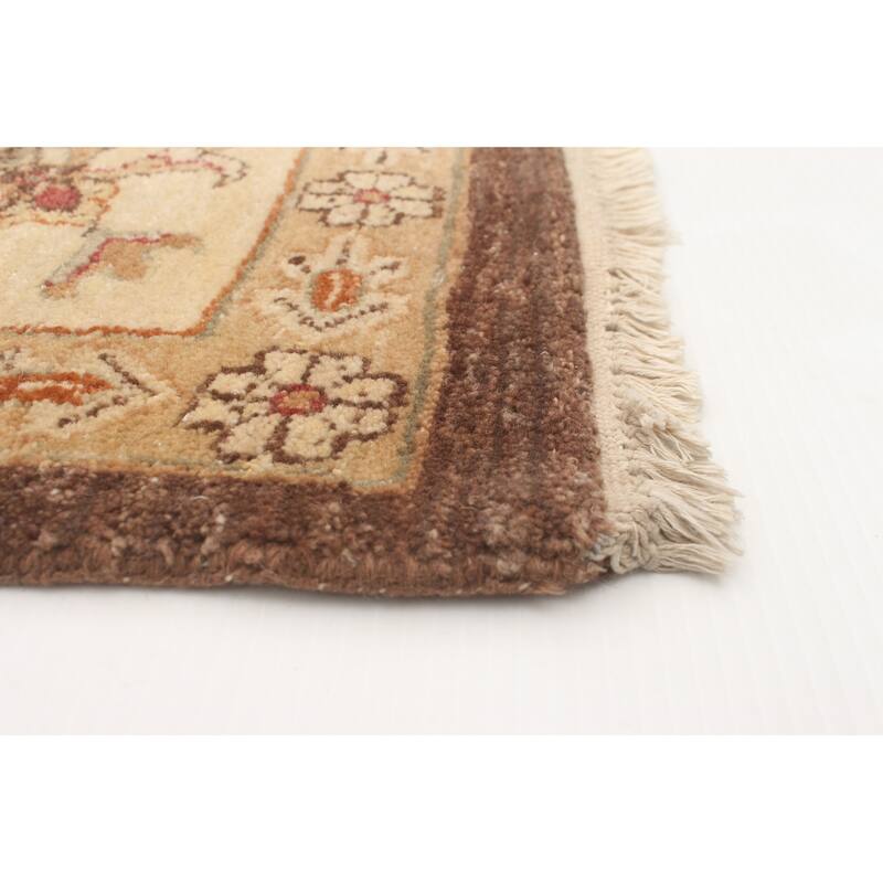 ECARPETGALLERY Hand-knotted Chobi Twisted Dark Brown Wool Rug - 9'2 x 12'1