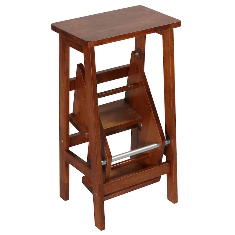 Druzi Accent Stool with Steps, Oak