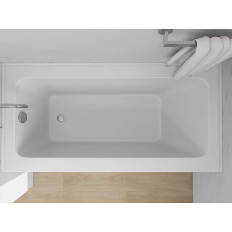 Vanity Art Alcove Soaking Acrylic Bathtub