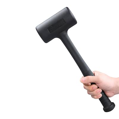 Morden Fort 1.5lbs Rubber Dead Blow Hammer, Professional Mallet Tool Black - N/A