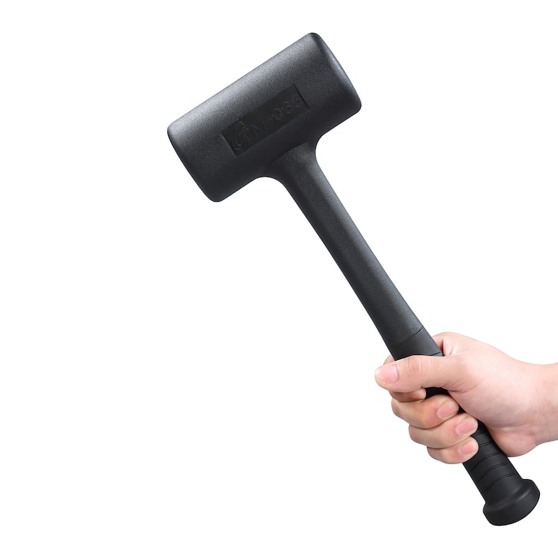 Morden Fort 1lbs Rubber Dead Blow Hammer, Professional Mallet Tool Black - N/A - Black