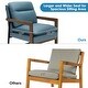 preview thumbnail 15 of 25, Costway Set of 2 Modern Accent Armchair Lounge Chair w/ Wood Legs & - 34.5'' x 26.5'' x 36''
