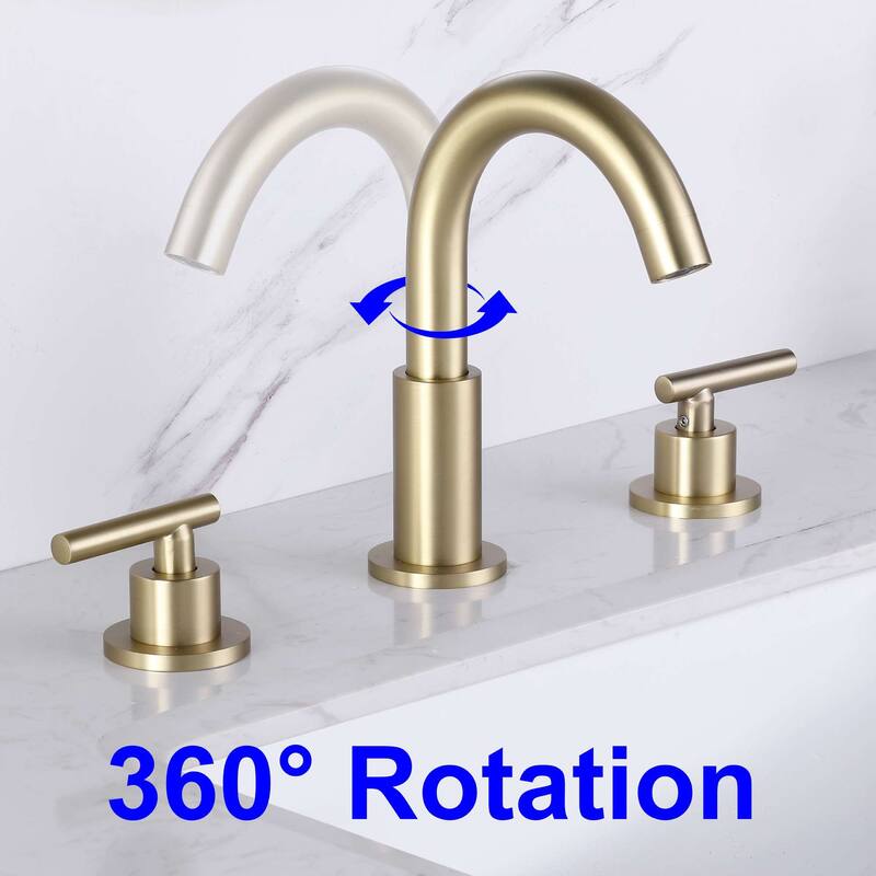 8 Inch Widespread Bathroom Sink Faucet 3 Holes Bathroom Faucet Double Handle Modern Basin Vanity Faucets Deck Mounted