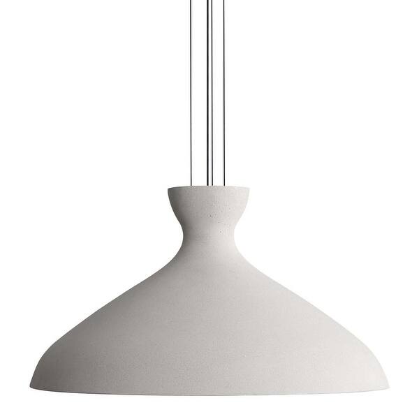 slide 2 of 11, Golden Lighting 2173-22 Aethera 22" Wide Pendant White Sandstone Cement