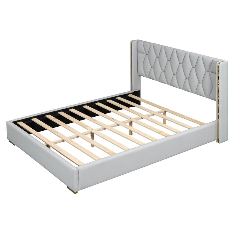 PU Upholstered platform bed