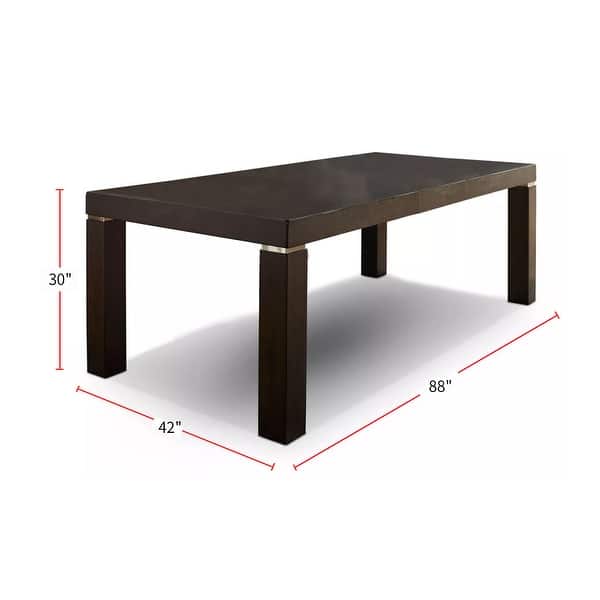 Wooden Dining Table with Expandable Leaf Design in Dark Walnut - Bed ...