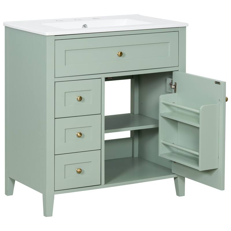 GDFStudio - Oliver Harrington Modern Freestanding Bathroom Vanity with Efficient Storage