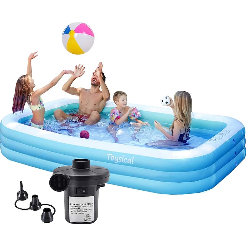 Toysical Inflatable Pool with Air Pump-118 x 72 x 22 Above Ground Pool