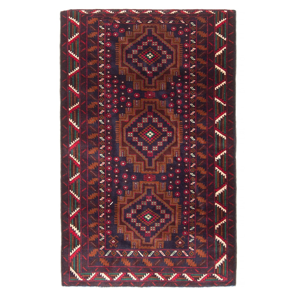 Teimani Navy Rug 2'10" x 4'7" - 2'10 x 4'7