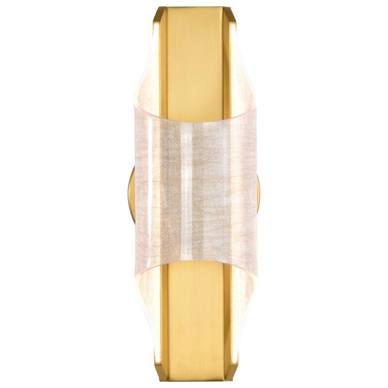 Idris LED 1 Light Wall Sconce Vintage Brass Finish Light Guide Panels - Vintage Brass