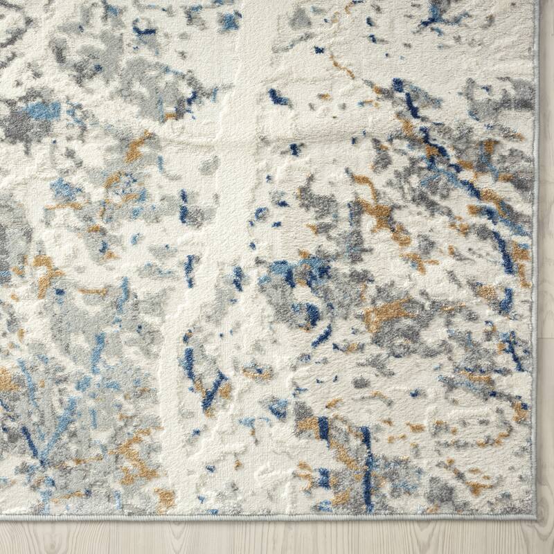 Lumina Grey/Ivory Abstract Area Rug